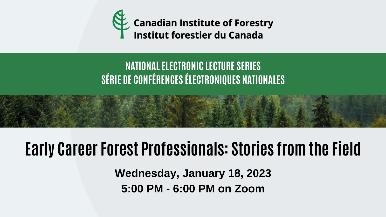 Canadian Institute of Forestry webinar for early career forest professionals details.